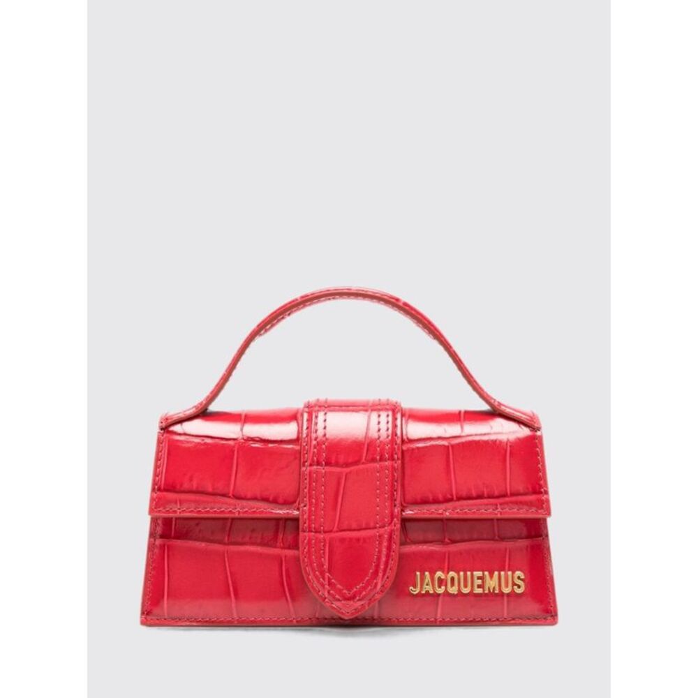 Jacquemus Women Bambino Croc-Effect Leather Mini Bag Jacquemus With Metal Logo